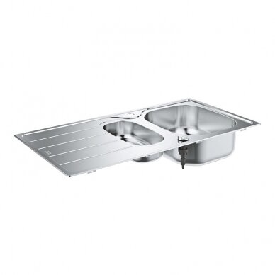 Grohe nerūdijančio plieno plautuvė K200, 96,5 x 50 cm, su nuvarvinimo dubeniu