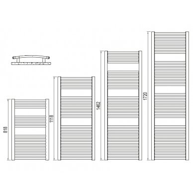 Kopėtėlės Venus 1120/450 lenktas, baltas 480 W 1