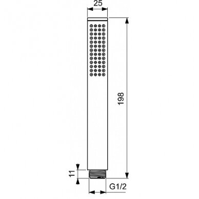 Ideal Standard metalinis rankinis dušas "stick", matinė juoda 2