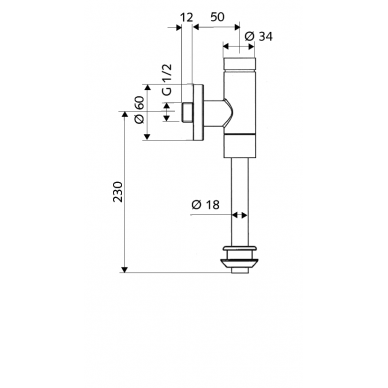 Pisuaro vandens nuleidimo mechanizmas Schellomat Basic 1