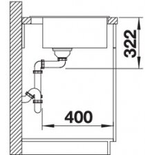 Plautuvė BLANCORIONA 45, 500 mm, antracitas 2