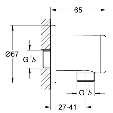 Relexa neutral potinkinė jungtis dušo žarnai 1/2" 1