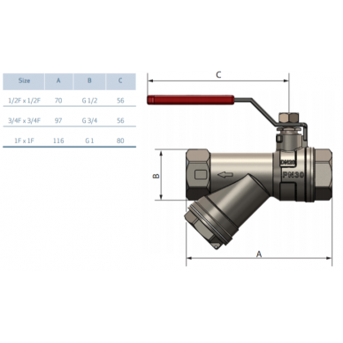 SENA ventilis su filtru 1" x 1" 1