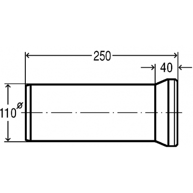 Viega WC pajungimas, tiesus, 100 x 250 mm 1